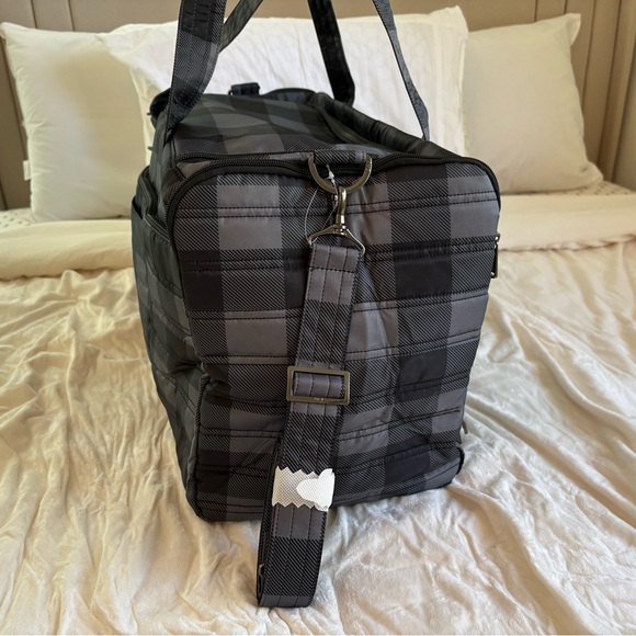 Lug Black and Gray Checkered Duffel Bag - Picture 1 of 8